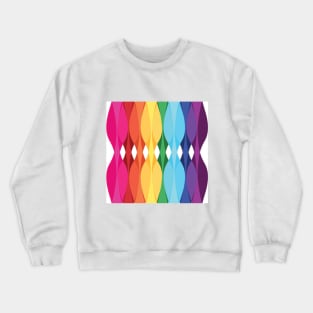 Mid-Century Rainbow Organic Shapes Crewneck Sweatshirt